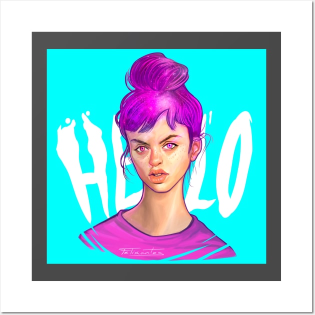 Hello Girl Wall Art by felixantosart